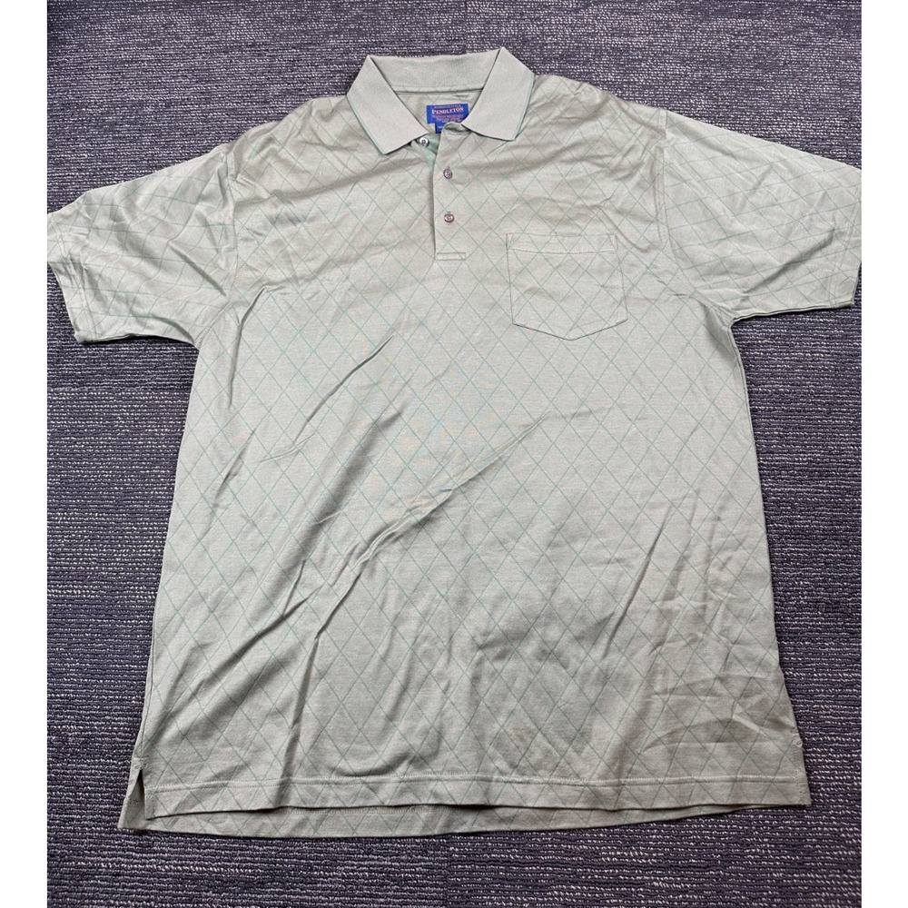 Pendleton Mens XXL Short Sleeve Green Polo Shirt